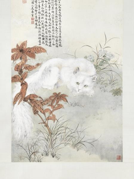 民國張曾益耄耋圖 軸