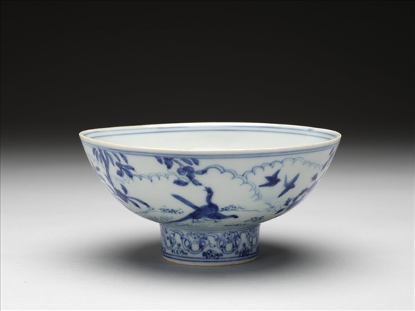 青花花鳥碗