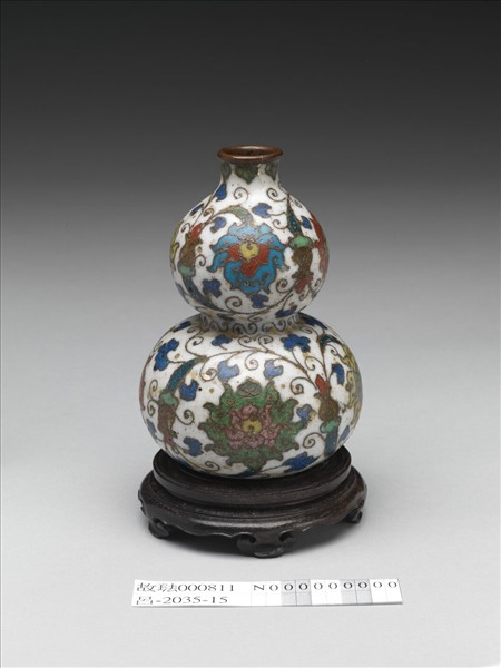 掐絲琺瑯番蓮紋葫蘆瓶