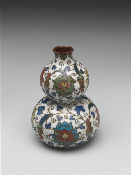 掐絲琺瑯番蓮紋葫蘆瓶