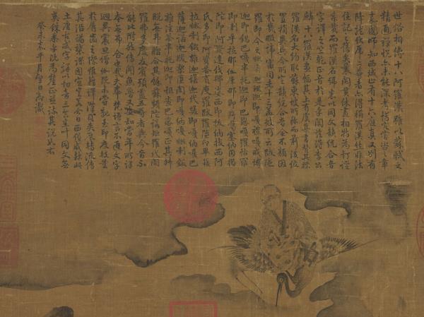 宋李公麟畫十八羅漢　軸