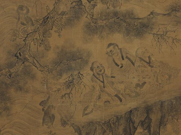 宋李公麟畫十八羅漢　軸