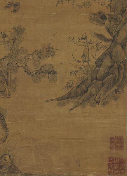 宋李公麟畫十八羅漢　軸