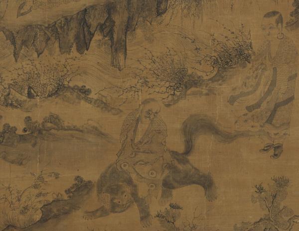 宋李公麟畫十八羅漢　軸