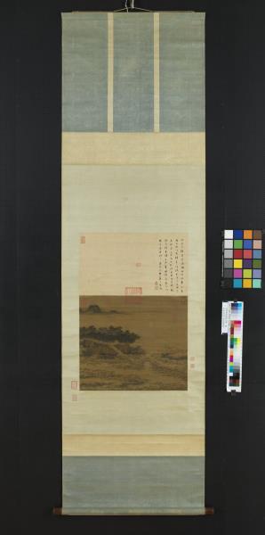 宋張擇端畫春山圖　軸