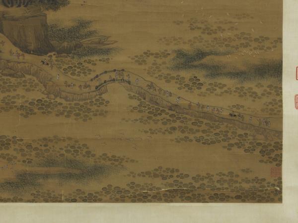 宋張擇端畫春山圖　軸