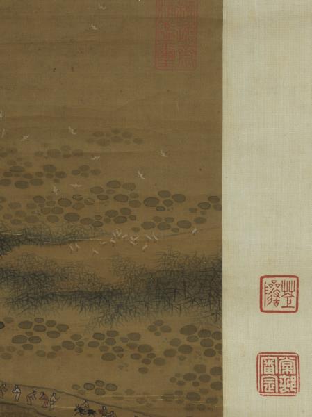 宋張擇端畫春山圖　軸