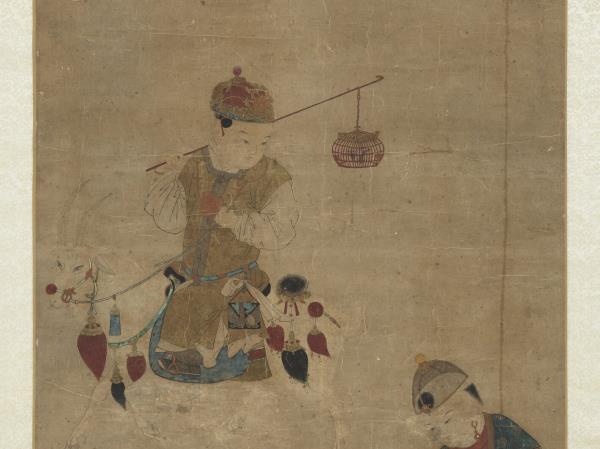 宋蘇漢臣戲嬰圖　軸