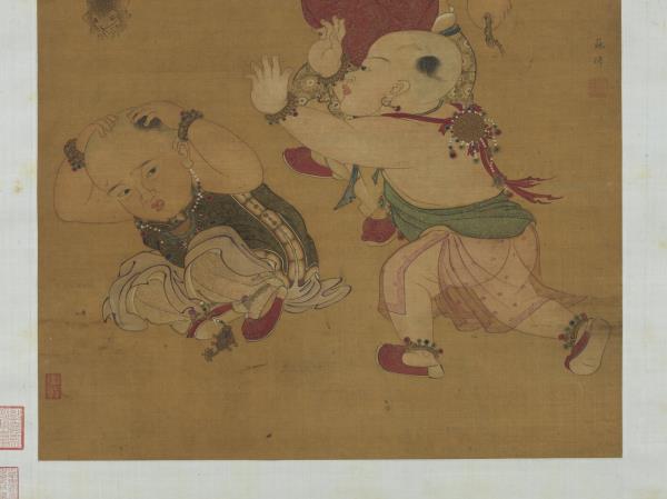 宋蘇焯端陽戲嬰圖　軸