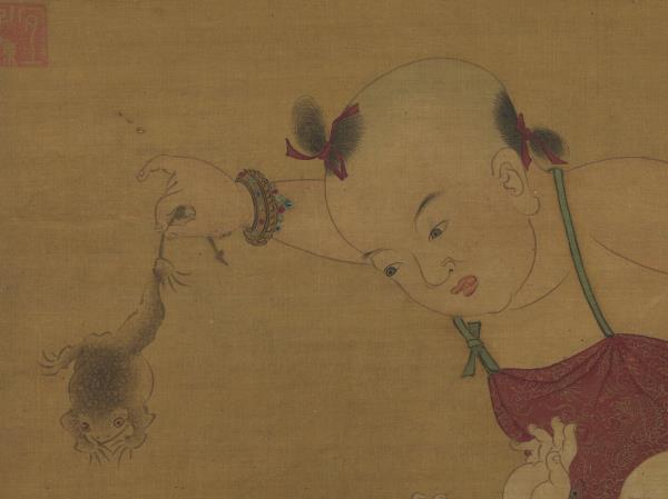 宋蘇焯端陽戲嬰圖　軸