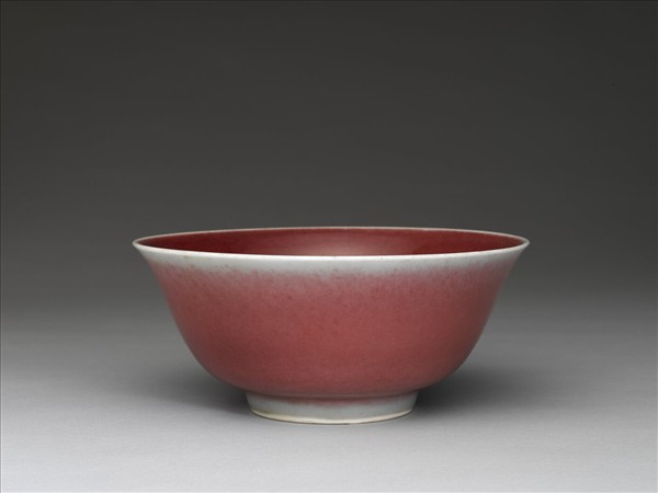 霽紅釉碗