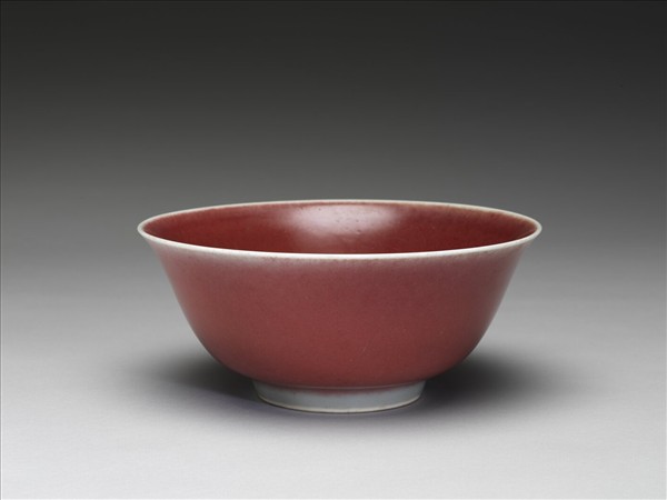 霽紅釉碗