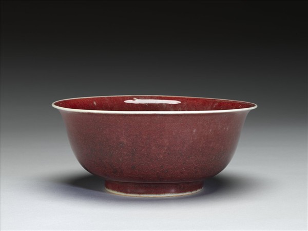 寶石紅釉碗