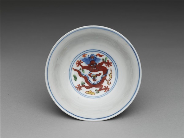 五彩龍紋碟
