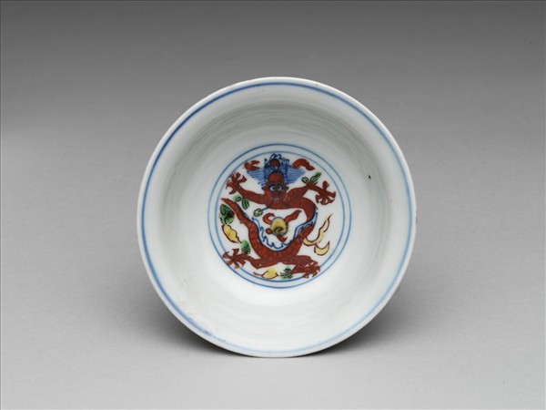 五彩龍紋碟