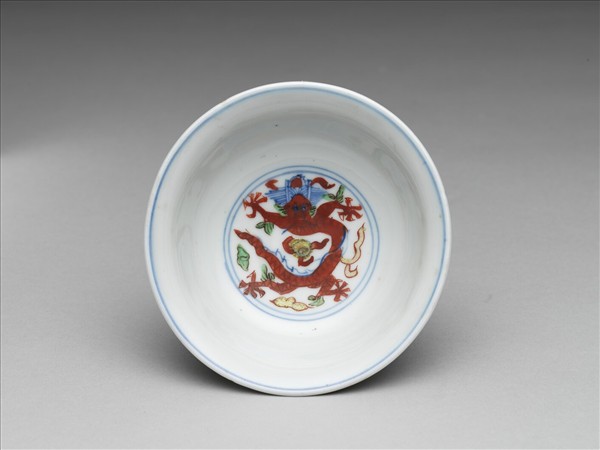 五彩龍紋碟