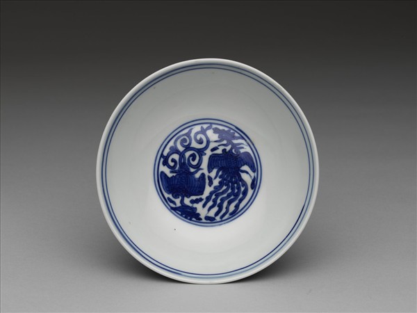 青花鳳凰紋碗