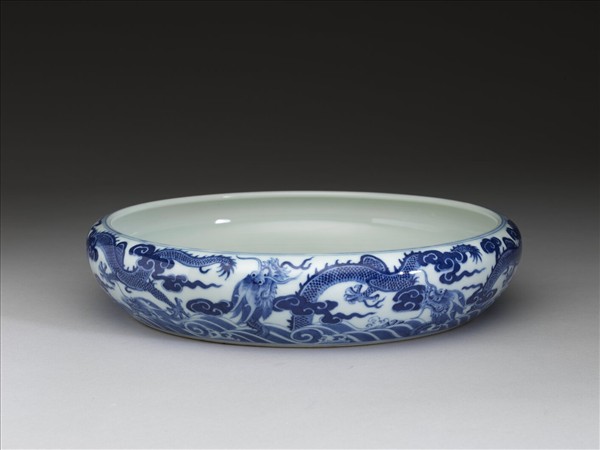 青花九龍圓洗