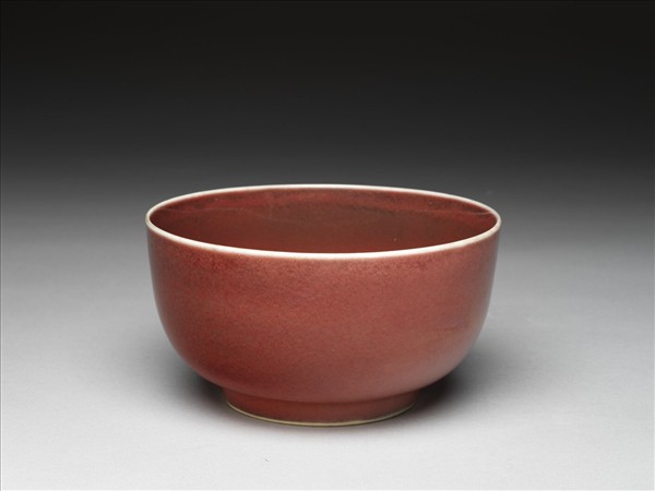 霽紅釉碗