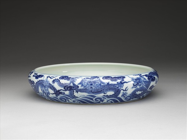 青花九龍圓洗