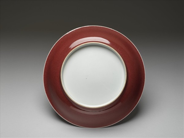 霽紅釉盤