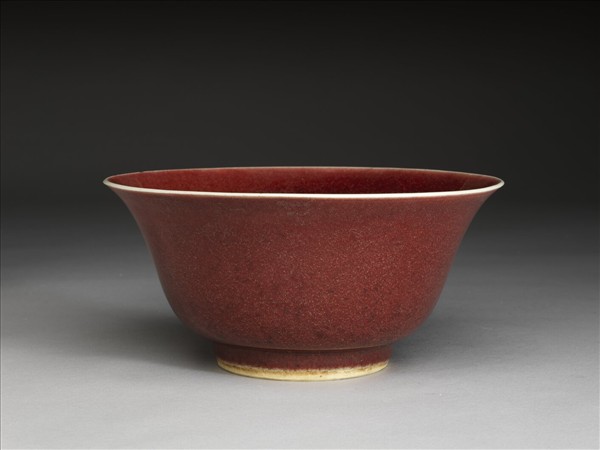 寶石紅釉碗