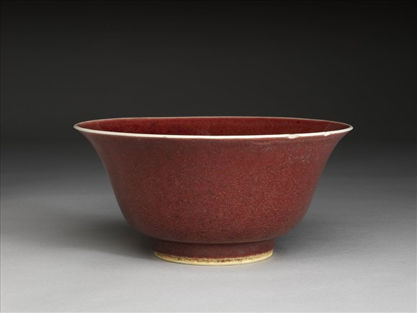 寶石紅釉碗