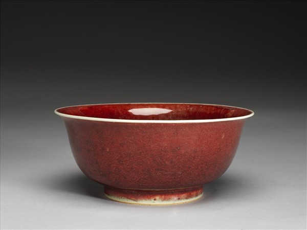 寶石紅釉碗