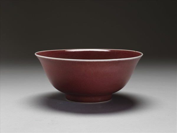 霽紅釉碗