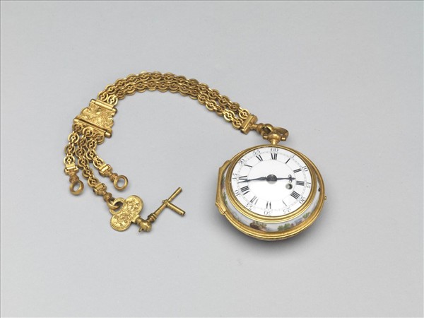 銅鍍金畫琺瑯懷錶