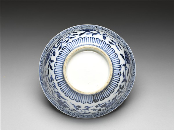 官窯 青花四季花卉碗