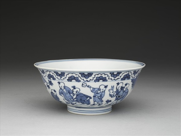 青花嬰戲圖碗