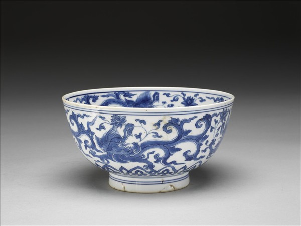 青花夔龍碗