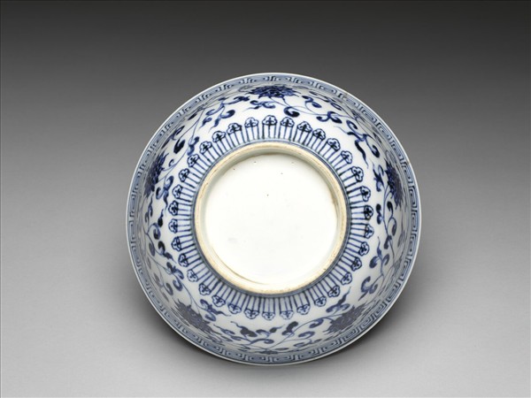 官窯 青花四季花卉碗