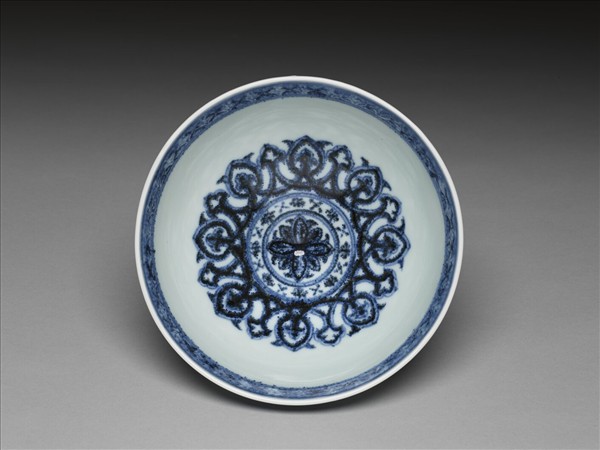 官窯 青花花卉碗