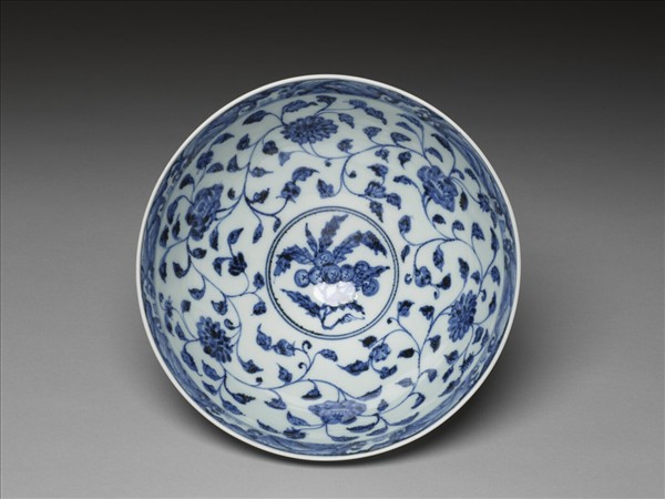 官窯 青花花卉碗