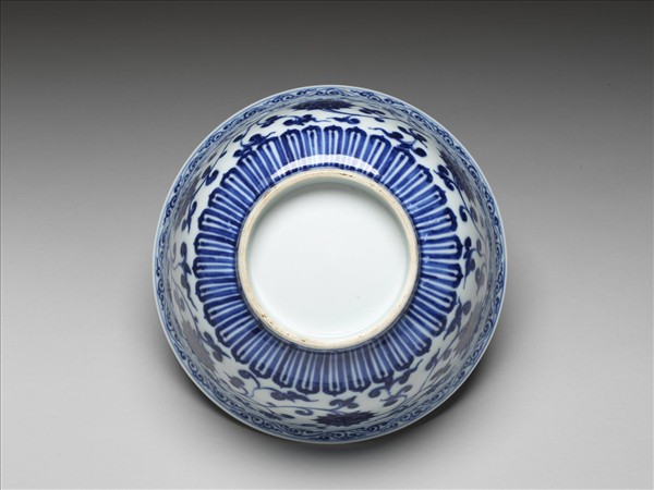 官窯 青花四季花卉碗