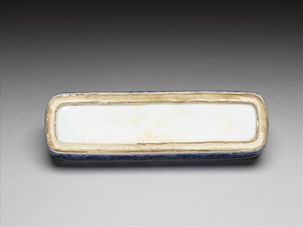 官窯 青花龍紋長方墨盒