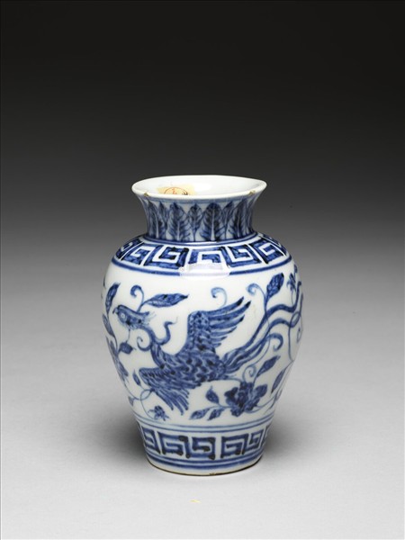 青花鳳凰紋瓶