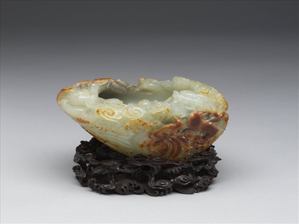 玉御製詩雲龍洗