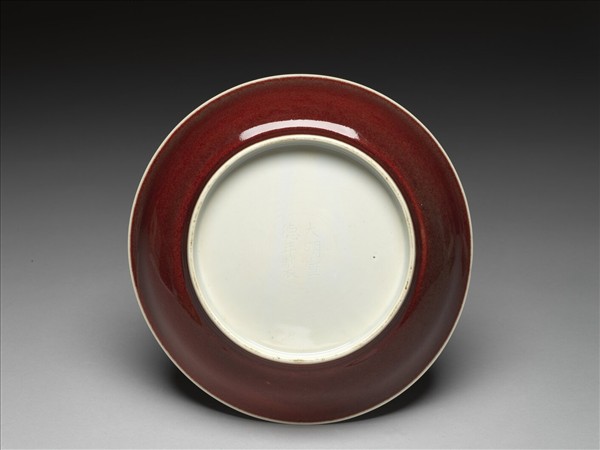 寶石紅釉盤