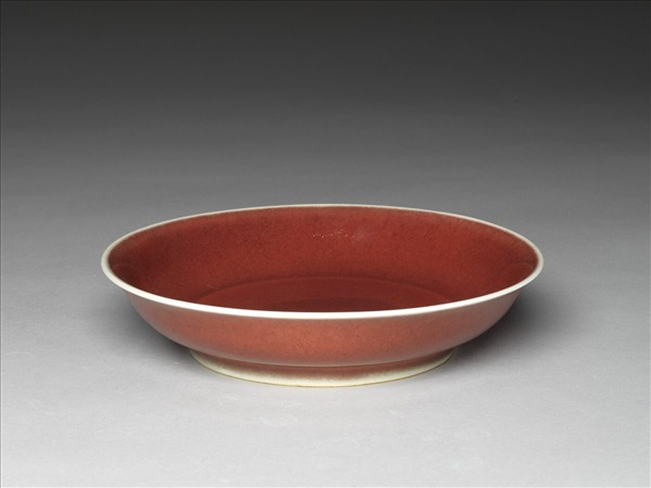 寶石紅釉盤