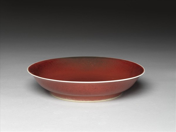 寶石紅釉盤