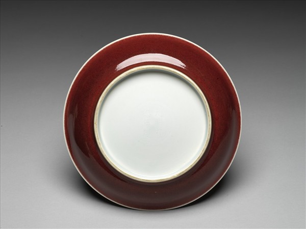 寶石紅釉盤