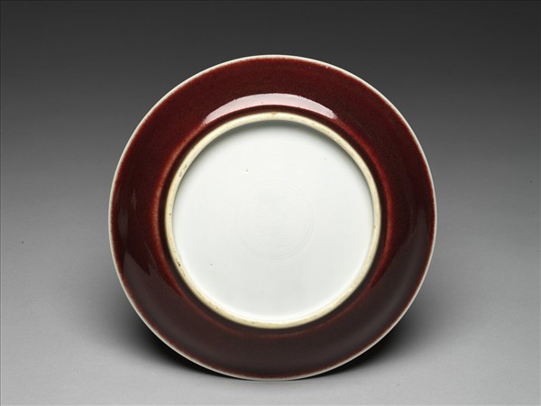 寶石紅釉盤