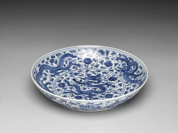 青花五龍盤