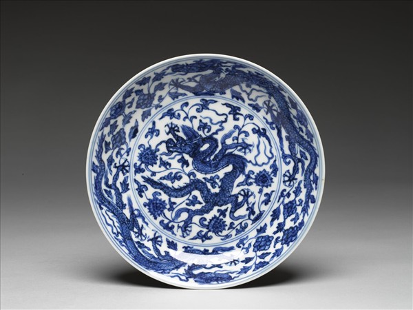 青花五龍盤