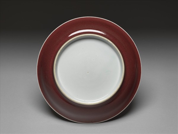 寶石紅釉盤