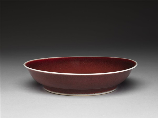 寶石紅釉盤