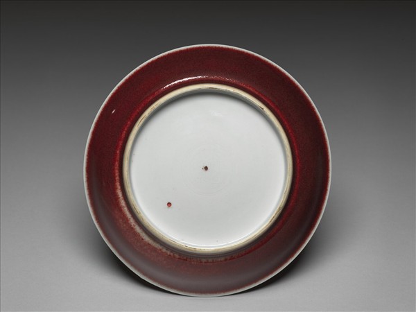 寶石紅釉盤